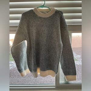 Striped Black and White little girls Sweater